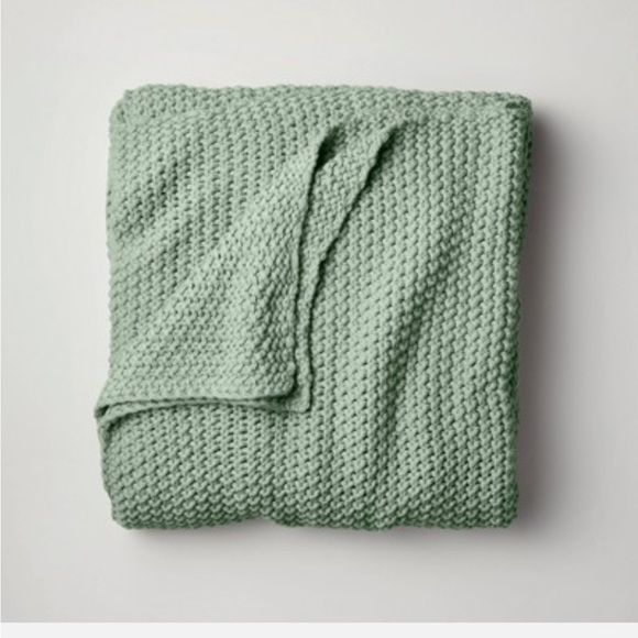 Casaluna Bedding Casaluna King Knit Blanket In The Color Mint Green